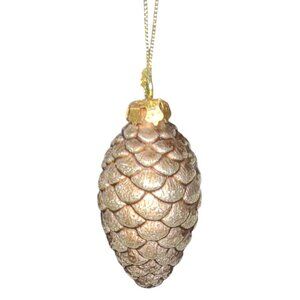 Glittering Gold Pinecone Large Ornament Vintage